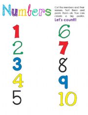 English worksheet: numbers