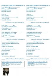 English Worksheet: PRESENT PERFECT - SONG