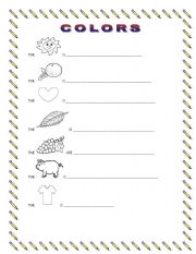 English worksheet: colors