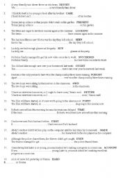 English Worksheet: Transformations