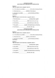 English worksheet: adjectives