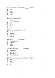 English worksheet: General Test