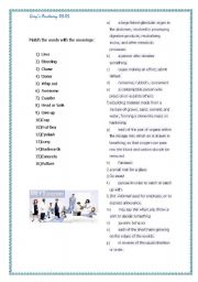 English Worksheet: GREYS ANATOMY WORKSHEET s01e03