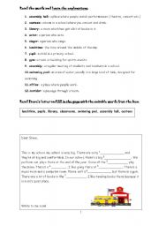 English Worksheet: ROOMS AT SCHOOL