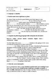 English Worksheet: English Test 4th Form 