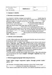 English Worksheet: English Test 4th Form 