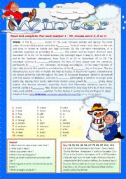 English Worksheet: WINTER.