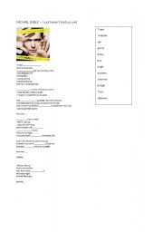 English Worksheet: I just haven´t met you yet