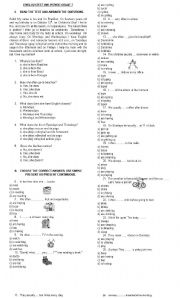 English Worksheet: present continous exercises