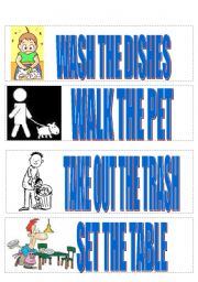 English Worksheet: Housework flashcards