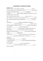 English Worksheet: passive voice