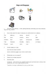 English worksheet: Airport and Travel vocabulary