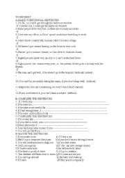 English worksheet: condtonals 