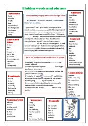 English Worksheet: Linking words and phrases.