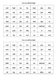 English Worksheet: 4-in-a-row  - a game with Past simple