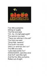 English Worksheet: Halloween songs- PART 1 OF 3