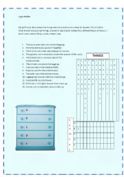 English worksheet: Logic Problem