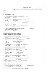 English Worksheet: grammar test for intermediate