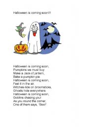 English Worksheet: Halloween SONGS -PART 2 OF 3