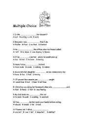 English worksheet: choose the best word to fill in the blanks