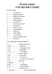 English Worksheet: Present Simple