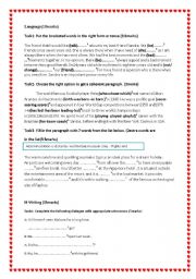 English Worksheet:  full term test 2nd forms