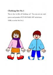 English Worksheet: Clothing set No.1