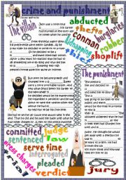 English Worksheet: crime and punishment