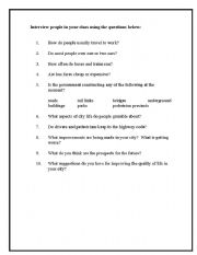 English worksheet: What about you?