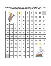 English worksheet: Counting in Twos