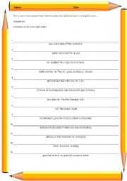 English worksheet: Test / Exercise: A very ordinary student?