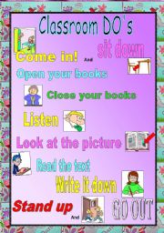 English Worksheet: My classroom rules poster