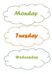 English Worksheet: The days of the week