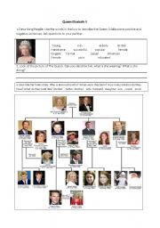 English Worksheet: Queen Elizabeths family tree