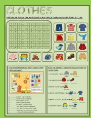 English Worksheet: CLOTHES