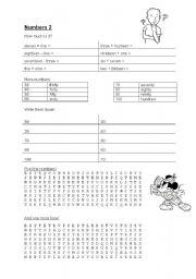 English worksheet: Numbers3