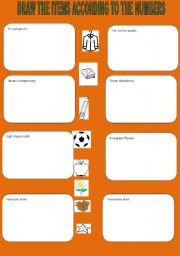 English worksheet: colours and numbers