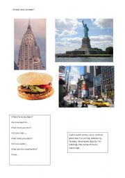 English Worksheet: Where have you been? New York