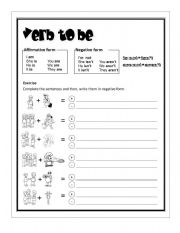 English Worksheet: Verb to be excercises