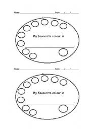 English Worksheet: Favourite colour