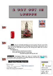 English Worksheet: A day out in London part 1
