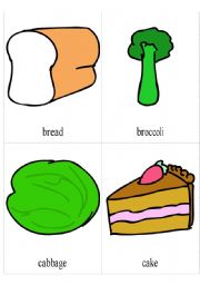 English Worksheet: flashcards about food 1