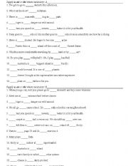 English Worksheet: articles