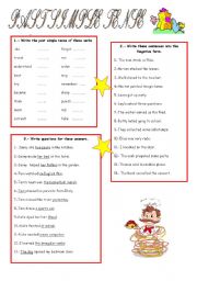 English Worksheet: PAST SIMPLE TENSE