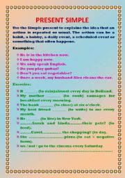 English Worksheet: Present simple