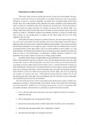 English Worksheet: An article about family dinners