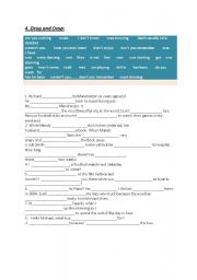English Worksheet: Drag and Drop mixed tenses
