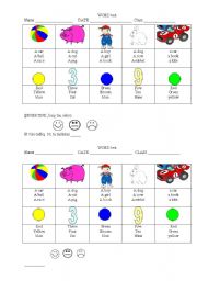 English Worksheet: word test