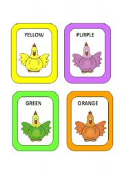 English Worksheet: Colours flash-card