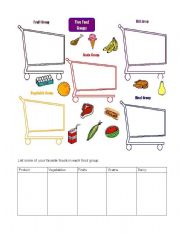 English Worksheet: Food Groups Page 2